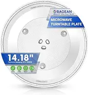 Microwave Plate Replacement 14 1/8 inch Fits DE74-20002B Samsung Microwave Turntable Plate - Exact Replacement Microwave Glass Plate - Durable Oven Dish Tray For Better Reheating and Cooking