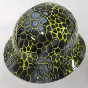 full brim hard hat custom hydro dipped IN HECTICK CAMO ABSTRACT URBAN DESIGN NEW