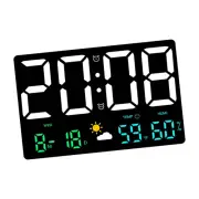 Digital Alarm Clock Wall Hanging Calendar Clock for Colorful LED