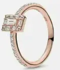 Authentic Pandora Silver PANDORA Rose™ Ice CZ Ring Size 60 187541CZ-60