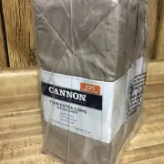 2 Pack Cannon 200 Thread Count Twin Extra Long Fitted Sheet Taupe New