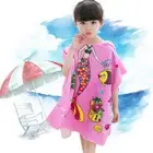 Kids Surf Beach Hooded Poncho Changing Robe Pool Bath Towel