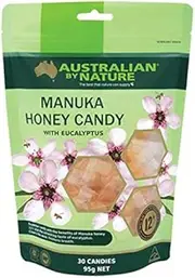 Australian by Nature Manuka Honey Candy 12+ with Eucalyptus 30 Candies x 10 Bags
