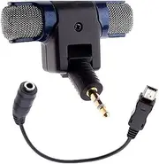 Stereo Microphone 3.5mm Plug with USB Aadapter Cable Replaceme for Hero 3/3+/4 Sports Camera Phone