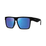 Liive Men’s Matt Scholz Greed Mirror Polarised Float Sunglasses Matt Black with Blue Lens