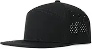 [FEINION] Men Flat Brim Baseball Cap Adjustable Performance Snapback Hat Laser Perforated Cap