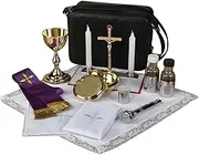 Deluxe Catholic Travel Mass Kit with Sprinkler in Zippered Vinyl Case, 8 1/2 Inch