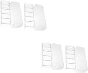 Toyvian 4pcs Poker Chips Tray with Cover Transparent Storage Container for Chips for Game Night and Tournaments