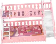 1 12 Dollhouse Furniture Doll Crib Doll Bedding Pretend 12 Bunk Beds Dollhouse Accessories Mini Bed Model Bed Pillows Mini House Bunk Bed Plastic