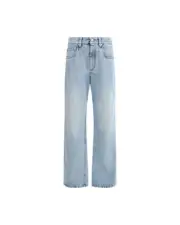 Brunello Cucinelli HighWaisted Wide Leg Jeans Light Wash Women Light Blue Pants