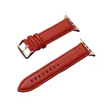 BESON APPLE WATCH專用42/44MM經典簡約皮革錶帶/ 紅色 ESLITE誠品
