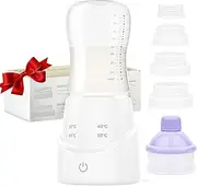 YOPOWER Bottle Warmer, Portable Cordless Baby Milk Warmer Travel Bottle Warmer with 4 Temperature Settings, USB Rechargeable
