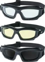 Motorcycle Riding Goggles: Heavy-Duty Riding Goggles No Foam Design W/Hard Case,