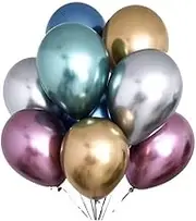 Daseeme 1Pc 12inch Glossy Metallic Latex Balloon Thick Inflatable Balloon Bthday Party Wedding Decor