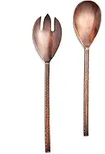 Party Essentials Salad Serving 2-Piece Stainless Steel Set with Decorative Handles Perfect for Salad Lovers, Parties, Entertaining, Gifts and More