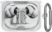 POZCIS for Nothing Ear (a) Case Cover, Clear Soft TPU Protective Earbuds Case with Carabiner Accessories