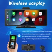 10" Portable Apple Carplay Android Auto Bluetooth Touch Screen Car Stereo Radio