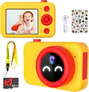 Kids Camera,1080P 16MP Digital Point and Shoot Camera for Toddler,Video Camcorde