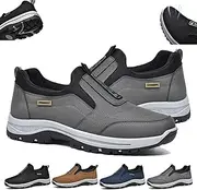 [YOHFRFGX] Daladder Walking Orthopedic Shoes, 2024 New Walking Shoes, Men's Comfortable Waterproof Breathable Orthopedic Hiking Shoes, Grey, 40