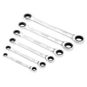 Draper HI-TORQ Metric Double Ratchet Ring Spanner Set 6 Piece 12-point 27741