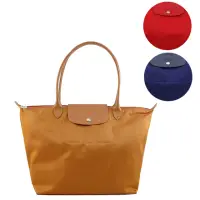 在飛比找momo購物網優惠-【LONGCHAMP】厚質尼龍布長帶水餃包(3色)