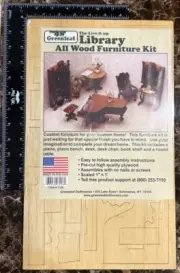 Greenleaf Library All Wood Furniture Kit 1:12 Scale Item # 7206