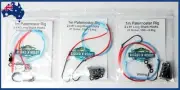 3x Whiting Paternoster Rigs Size 1, Red Tube, 2 Hooks & Sinker, Aussie Made