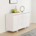 Wooden Buffet Sideboard Cabinet Storage Shelf Rack Cupboard Hallway Table White