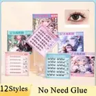 Reusable Adhesive False Eyelashes Wispy Glue Free Fake Lashes Makeup