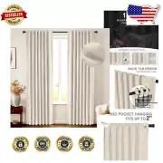Luxury Blackout Curtains 90" W50 - Soundproof & Insulated 2 Panel Set