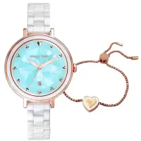 在飛比找momo購物網優惠-【Relax Time】極光系列Aurora陶瓷腕錶/送愛心