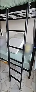 Rv Bunk Ladders for Travel Trailers, Floor Stand Step Ladder with 2 Hooks, Elevated Ladder, for Campervan, Motorhome, Station Wagon Bed,Black-1.7m(67in)