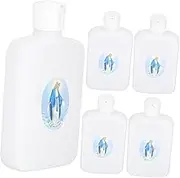 CAXUSD 6 Pack Holy Water Bottle Set Catholic Decorative Water Jug for Easter Baptism Elegant Portable Containers