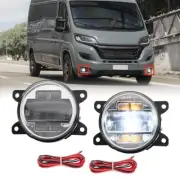 For 2014-2023 Fiat Ducato LED Fog Light Switchback Amber/White DRL Running Light (for: Fiat)
