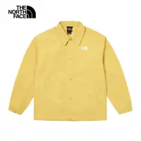 在飛比找PChome24h購物優惠-The North Face北面男款黃色防潑水翻領防風外套｜