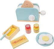 Gogogmee 1Set Play Toaster Realistic Bread Machine for Early Learning Pretend Kitchen Role Play Educational Present for Boys Fun Cooking Experience