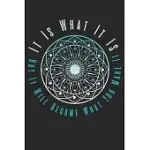 IT IS WHAT IT IS BUT IT WILL BECOME WHAT YOU MAKE IT: COLLEGE RULED IT IS WHAT IT IS BUT IT WILL BECOME WHAT YOU MAKE IT / JOURNAL GIFT - LARGE ( 6 X