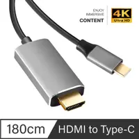 在飛比找PChome24h購物優惠-Type C 轉 HDMI 傳輸線 4K 60Hz 手機轉電