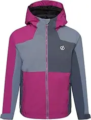 [Dare2b] Dare 2b Kids Waterproof Jacket, Fuchisa/Bluestone/Orion Grey, 5 Years