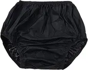 Adult Diaper Cover for Leak Protection in Reusable Format for Seniors, Black, S