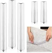 Yinkin Namalu Sofa Slipcover Grips Tucks 8" and 16" Sofa Cover Tucks Long Clear Couch Cover PVC Anti Slip Slipcover Tuck Grips for Sectional Couch Covers Recliner Chair Cushion Armchairs (5 Pieces)
