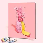 Paint by Numbers Painting by Numbers Paint by Number Oil Kits Still Life On Canvas DIY Pineapple Home Decor (No Frame) 40x50cm