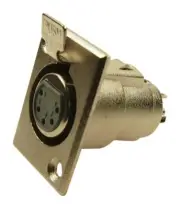 CONNECTOR 5 POLE XLR SOCKET PANEL/M 5ACF/M - FC6170
