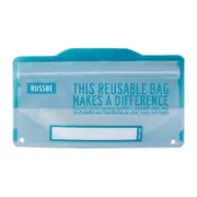 8pc Russbe Reusable Zip-Lock Snack Bag Pouch Resealable Food Storage Set Blue