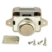 Push Button Catch Lock Cupboard Door Motorhome Cabinet Camper Caravan-Latch Knob