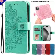For iPhone 16 16e 15 14 13 12 11 Pro Max 8 Luxury Leather Wallet Flip Case Cover