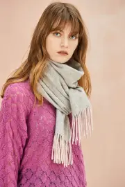 MerinoSnug Merino Wool Scarf Australia – Solid Woven, 90% Merino, 10 % Alpaca, Quartz Pink
