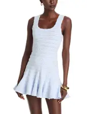 LoveShackFancy Maryanne Open Knit Mini Dress