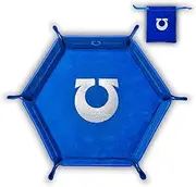 Power Beast Dungeon Space Marines Dice Plate + Dice Bag Primaris, Cube Mat Ultramarines 40K, Cube Tray 40,000, Dice Board, Dice Mat, Faux Leather