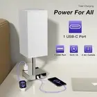 HG Fabric Bedside Table Lamp Nightstand Lamp With Warm White LED Bulb Desk Li 2